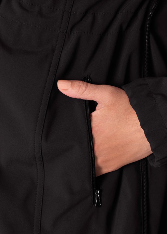 Softshell-Tragejacke / Umstandsjacke, weitenregulierbar