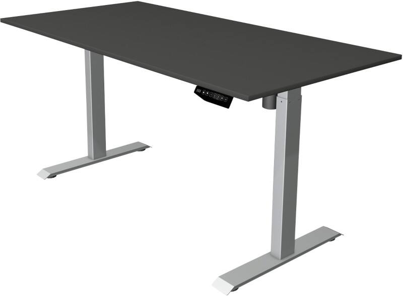 Kerkmann 10227413 Move 1 Elektrisch Höhenverstellbar Sitz-Stehschreibtisch Rechteckig Melamin;Stahl Silber 1.600 x 800 x 1.230 mm