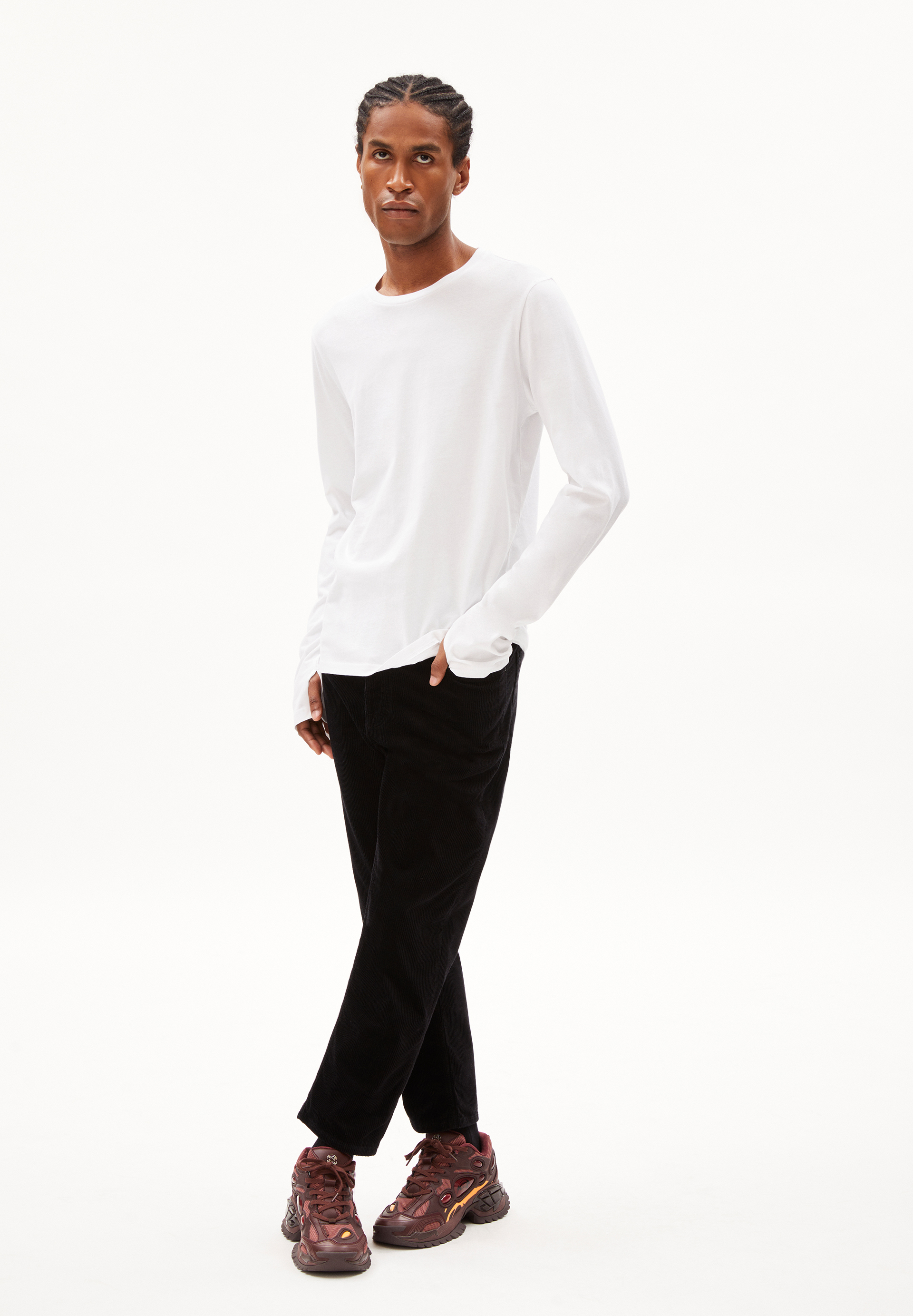 Longsleeve Slim Fit aus Bio-Baumwolle