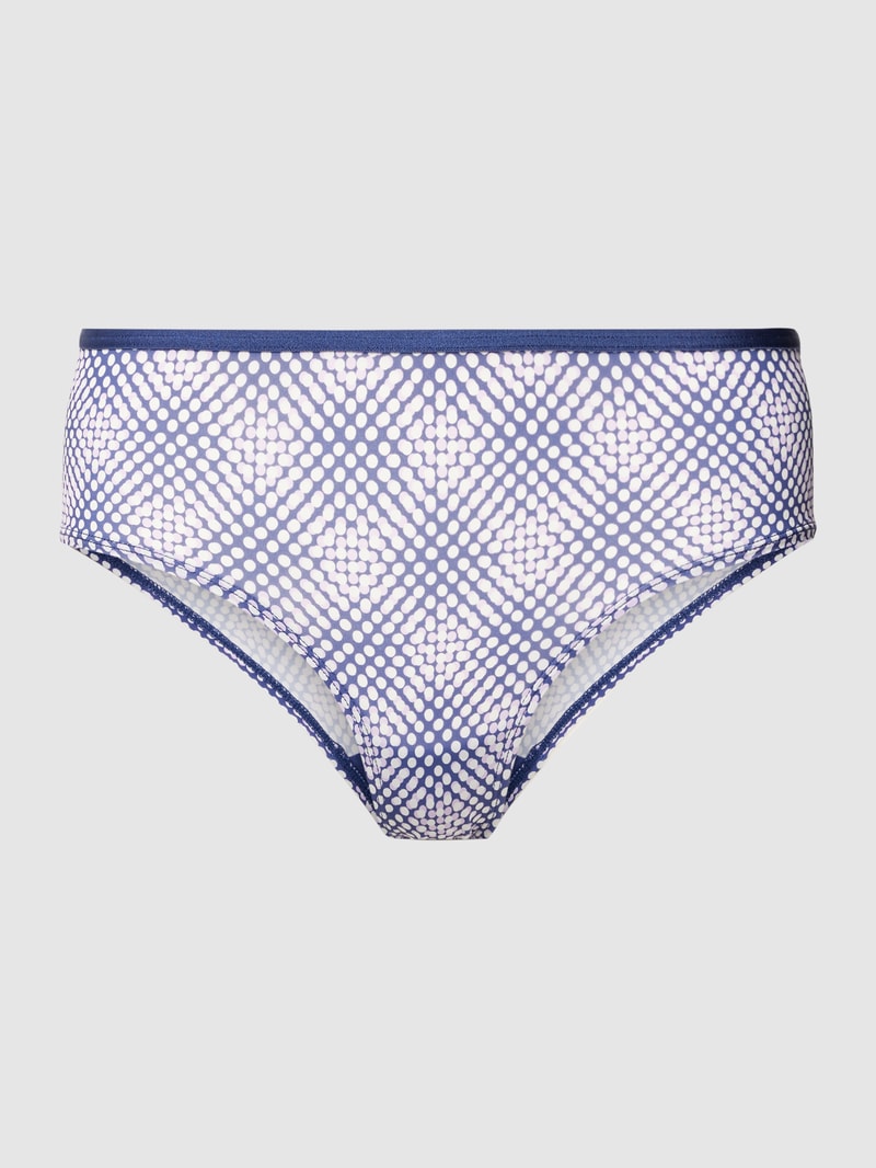 Slip mit Allover-Muster in marineblau