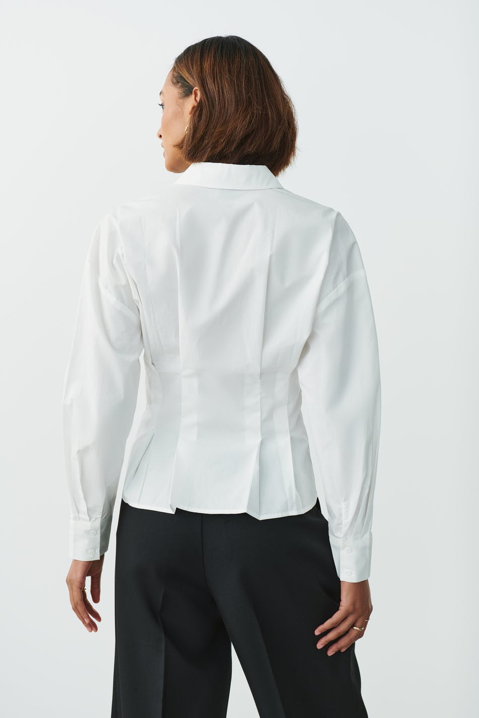 Corset poplin shirt