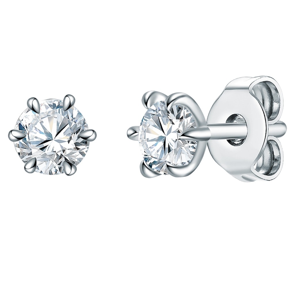 Trilani Puces d'oreille en diamant Argent sterling Lab Grown Diamond en Argent Boucles d'oreilles