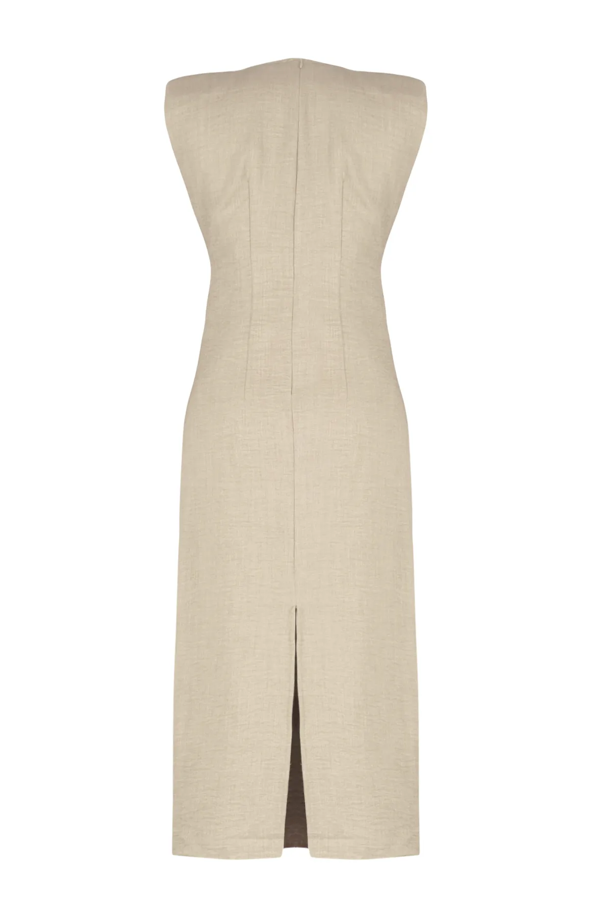 Trendyol Collection  Gewebtes Midikleid in Nerzfarbe TWOSS24EL00619