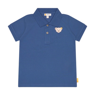 Poloshirt kurzarm, mittelblau für Jungs