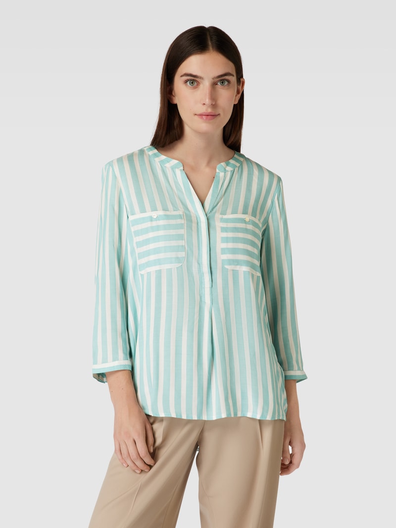 Bluse mit Streifenmuster in mint