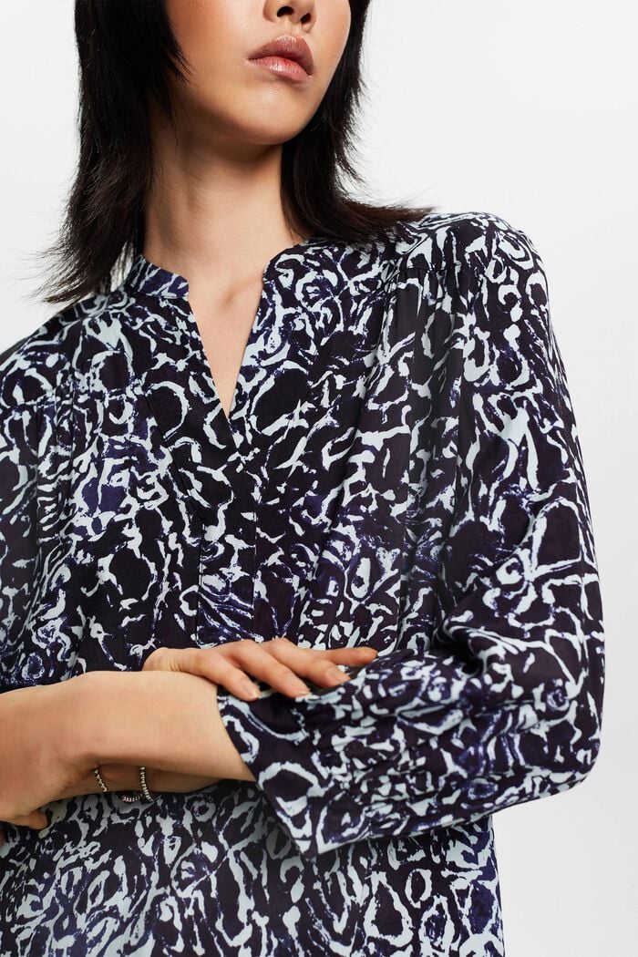 Blusen-Shirt mit Allover-Print