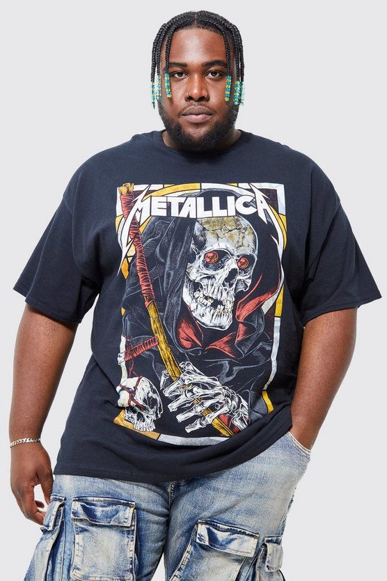 Plus T-Shirt mit lizenziertem Metallica Print