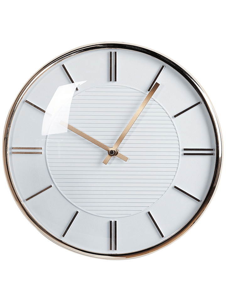 Beliani Wanduhr DAROCA in Weiß/Gold - (W) 34 x (H) 34 x (L) 3 cm günstig kaufen onesize