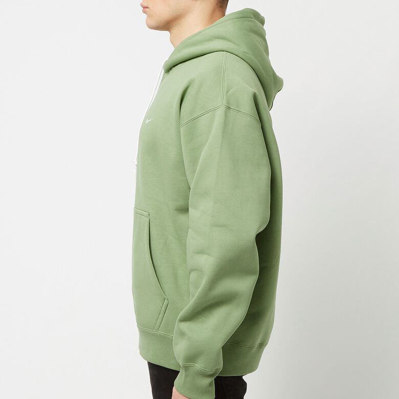 NIKE Solo Swoosh Fleece Hoodie oil green/white