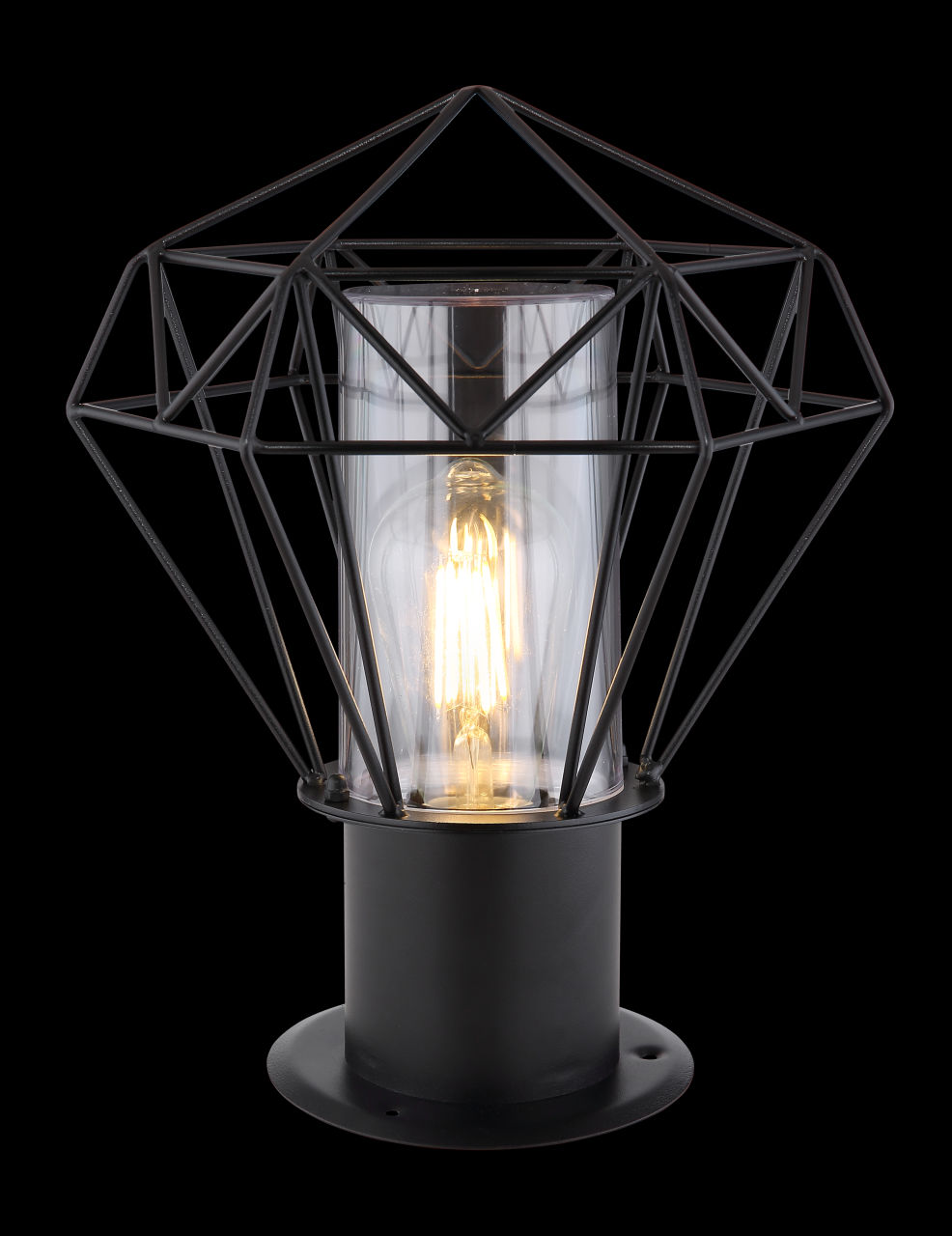 Globo Lighting - HORACE - Außenleuchte Edelstahl schwarz, 1x E27 LED