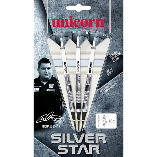 DARTPFEIL UNICORN SILVER STAR MICHAEL SMITH SOFT DARTS