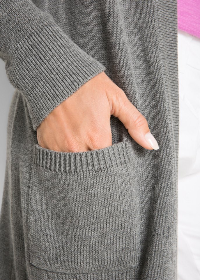 Longstrickjacke, Langarm