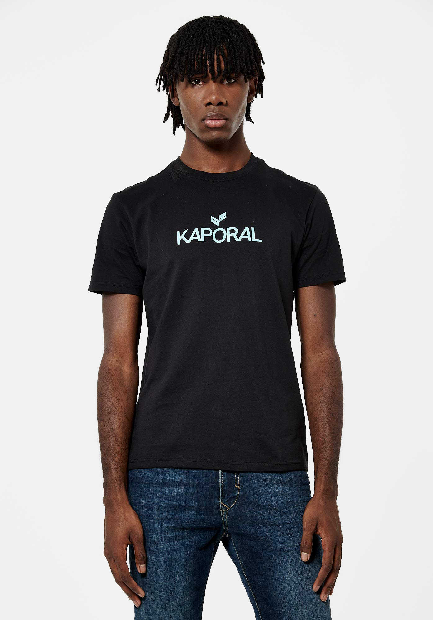 LERES  T-shirt noir Homme en 100% coton