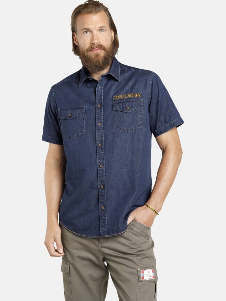 Jan Vanderstorm Jeanshemd JOAR in blau günstig kaufen