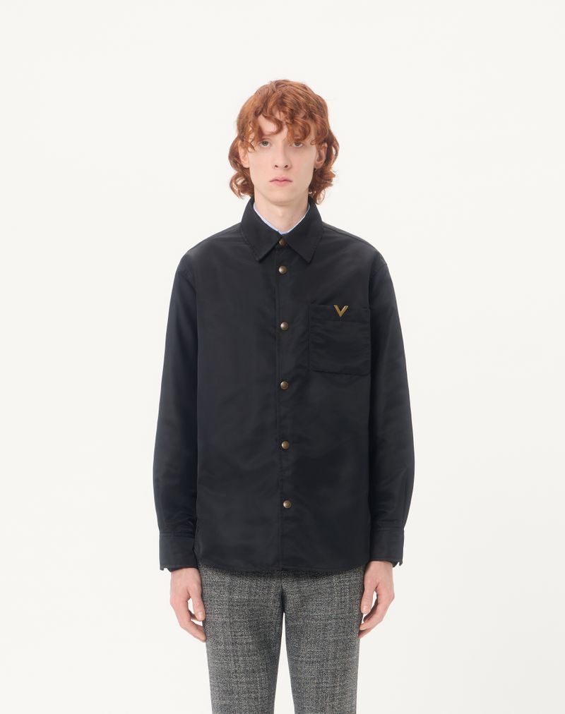 Valentino Nylon Skjortejakke Med Vgold