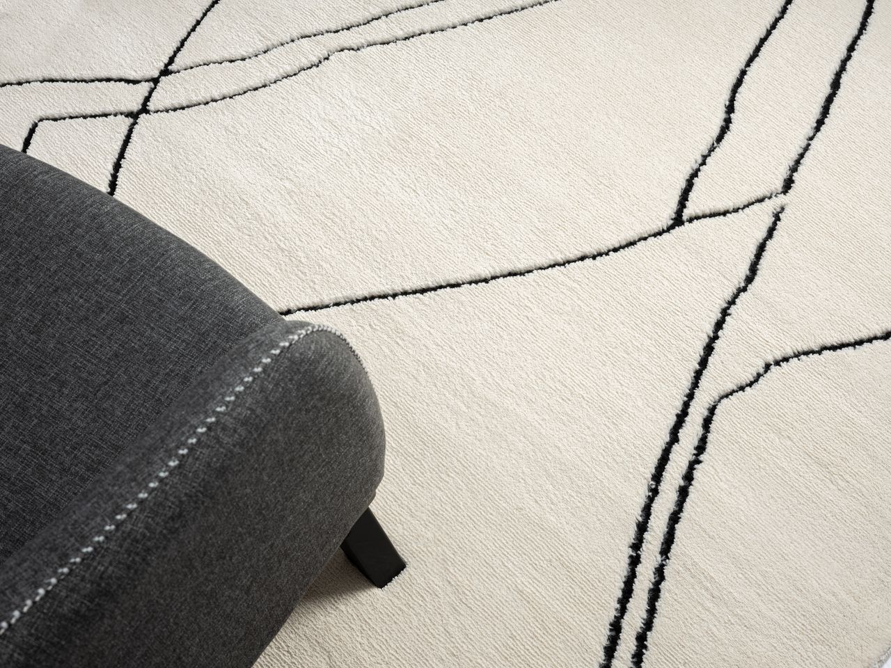 MyFlair Teppich Moroccan Escape, 140 cm x 200 cm, Farbe weiß, rechteckig, Florhöhe 19mm