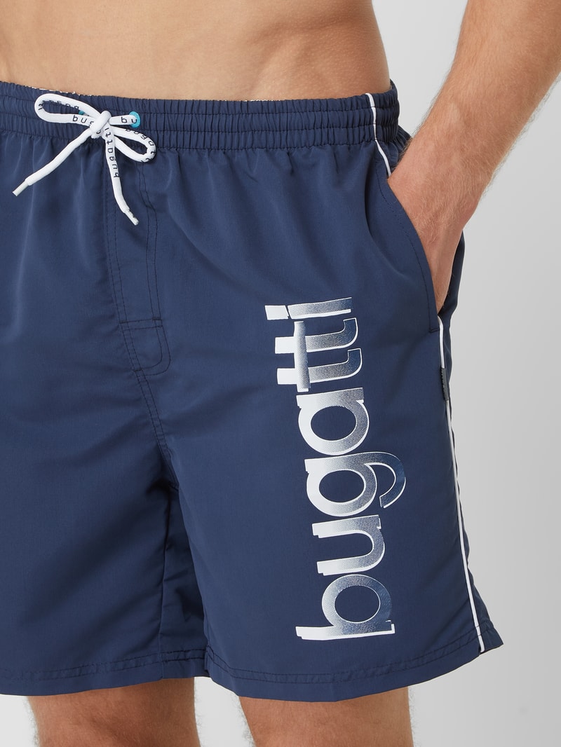 Badehose mit Logo in marineblau