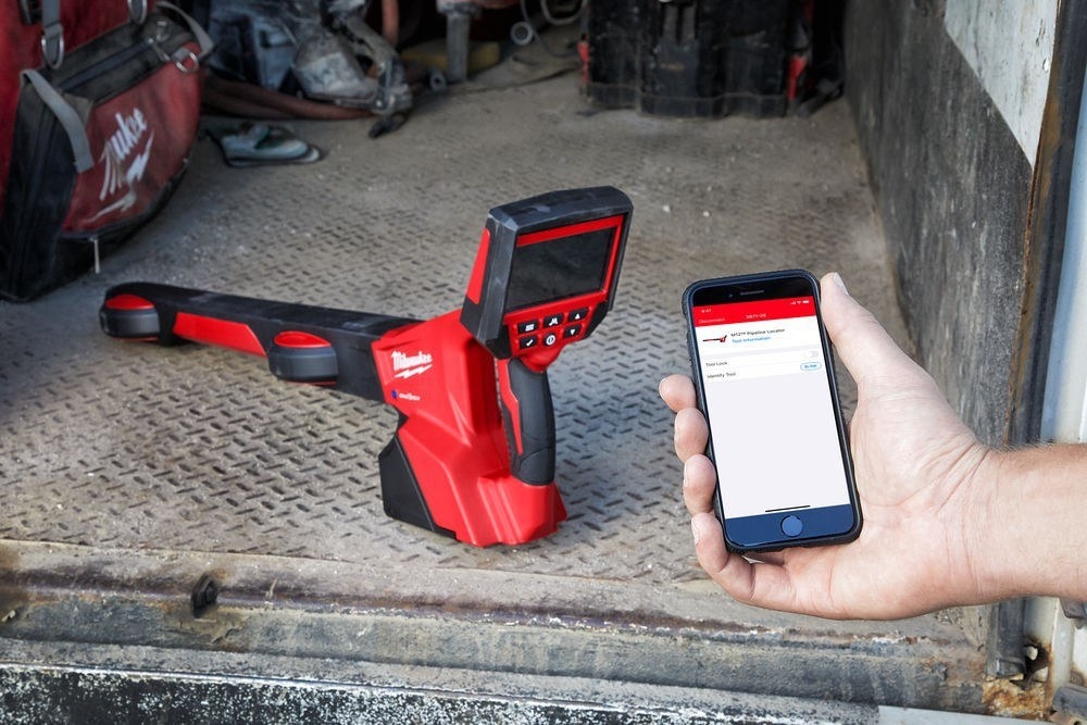 Localizador de tubos Milwaukee 4933478615 M12 PL-201C, bateria de íon de lítio de 12 V e 2,0 Ah.