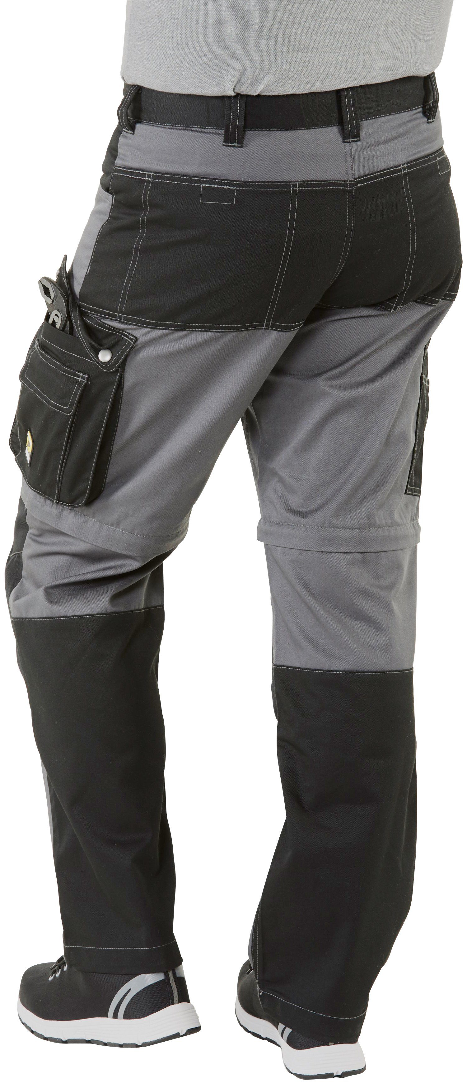 Northern Country Arbeitshose Worker (verstärkter Kniebereich, Beinverlängerung möglich, 8 Taschen) mit Zipp-off Funktion: Shorts und lange Arbeitshose in einem