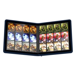 Ultimate Guard 12-Pocket Quad Row Zipfolio Xenoskin Dark Blue