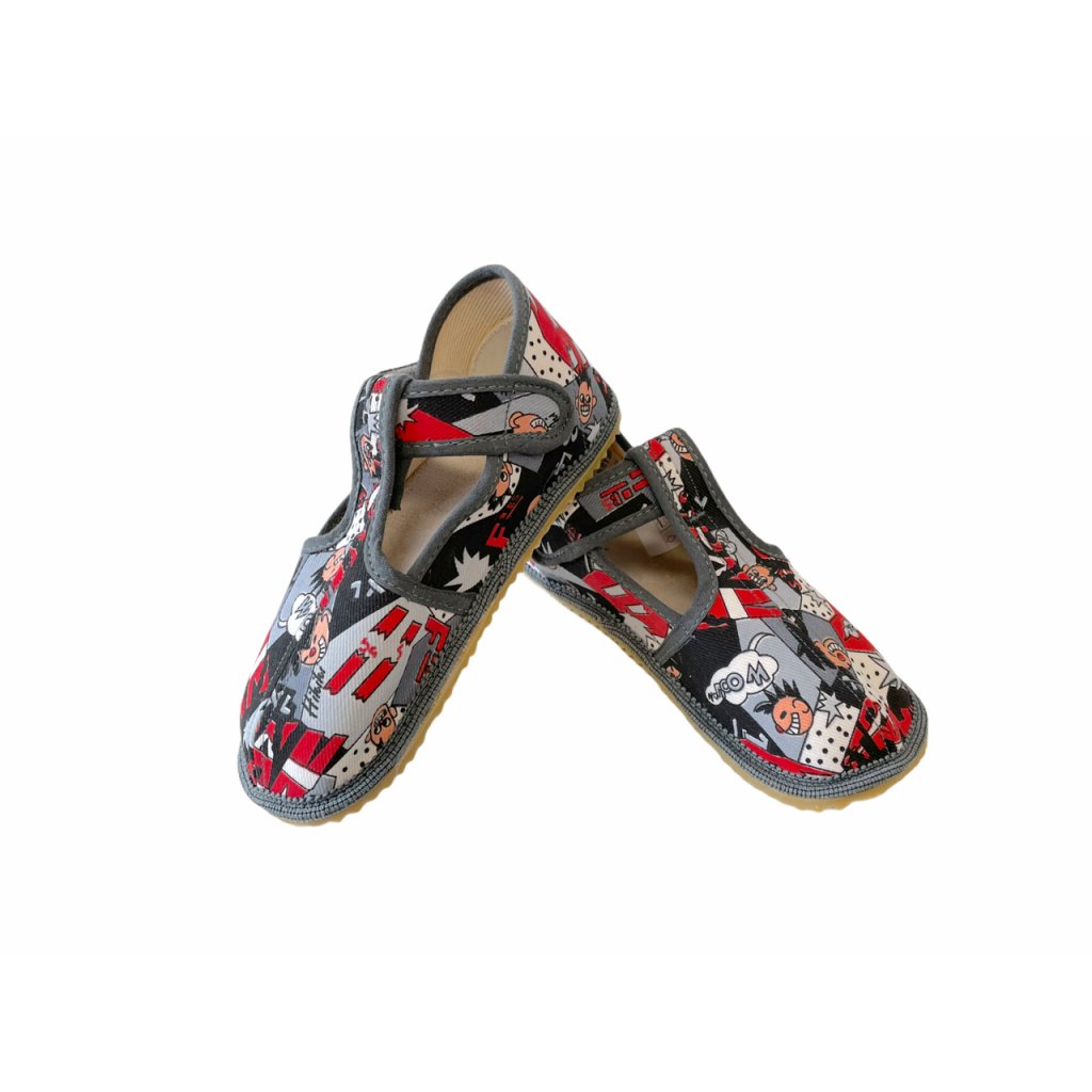 Beda Comics schmalere Canvas Hausschuhe (BF-060010 / W / 02)