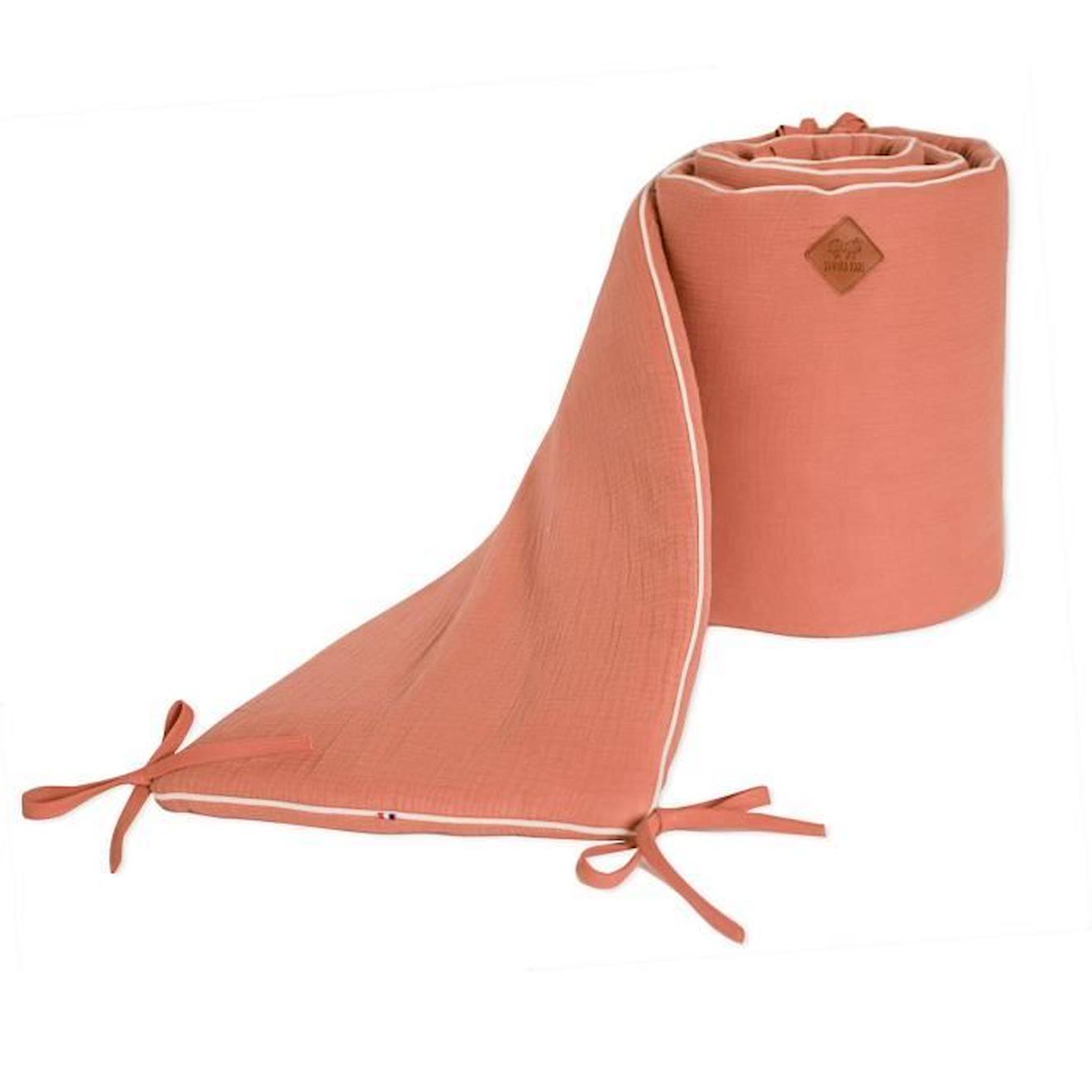 Tour de lit universel en gaze de coton, Jeanne Terracotta Dès la naissance orange