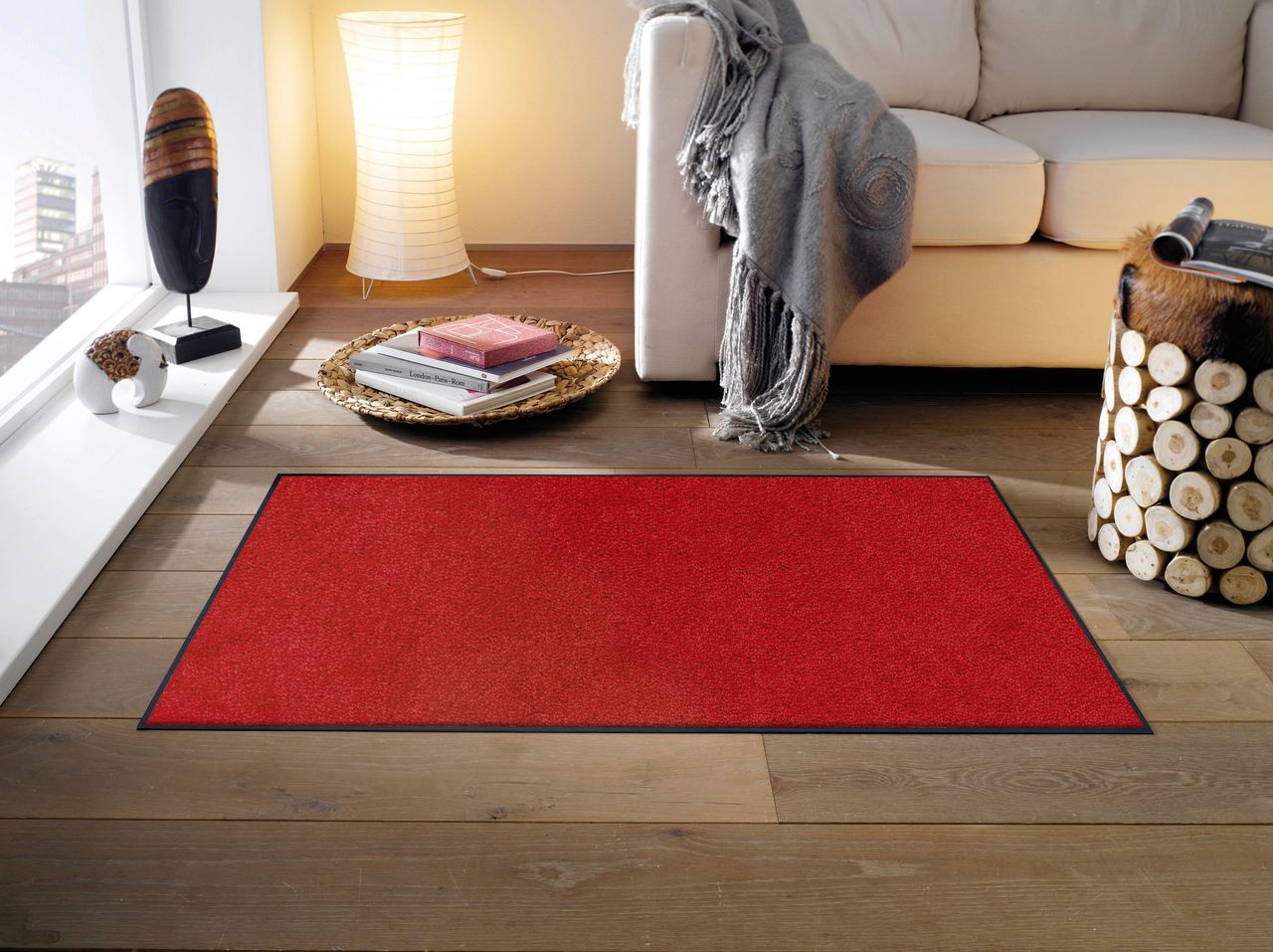Fuma Rutschfeste Fußmatte Regal Red 120 x 75 cm