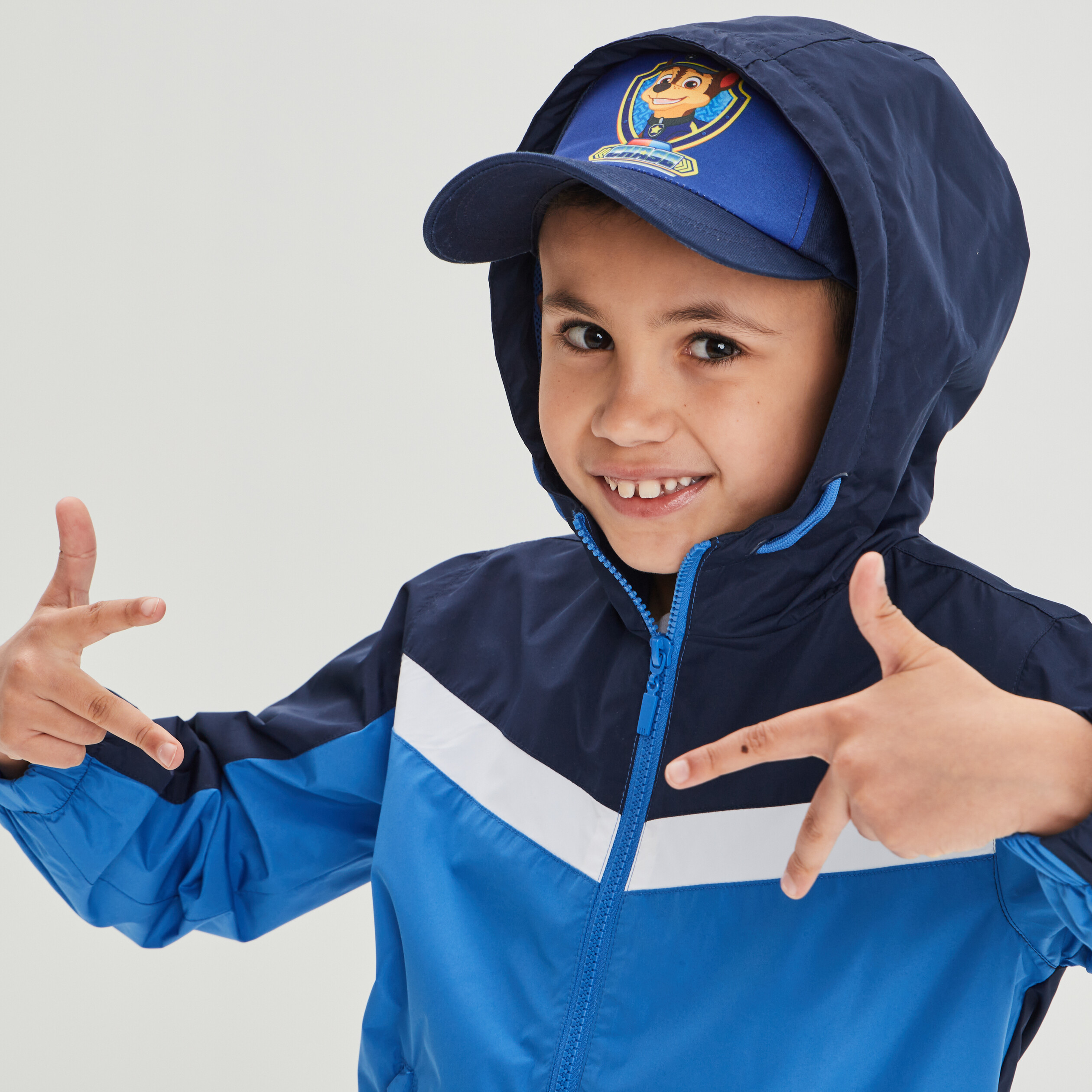 Veste droite à capuche bleu garçon | La Halle