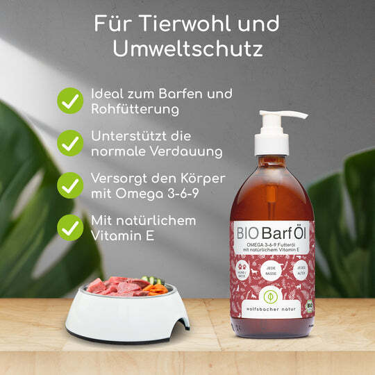 Wolfsbacher Natur Ergänzungsfutter & Aufzucht Wolfsbacher Natur Bio Barf Öl 500 ml