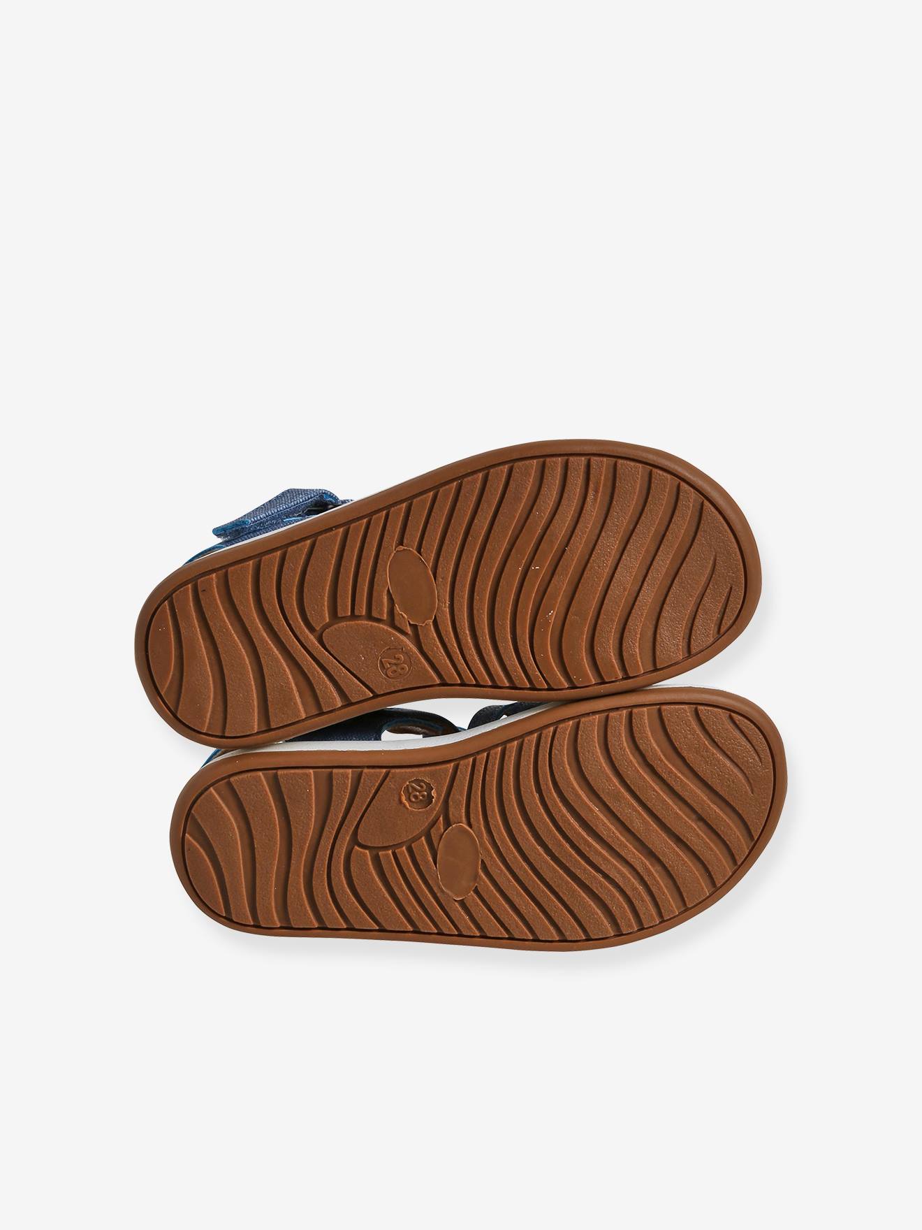Vertbaudet Kinder Klett-Sandalen - jeansblau