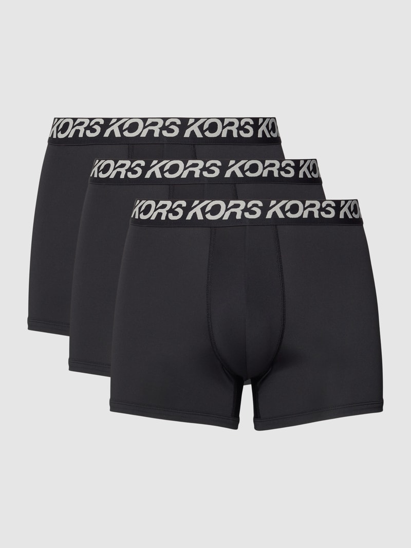Trunks mit elastischem Logo-Bund 3er-Pack Modell 'SPORT' in schwarz