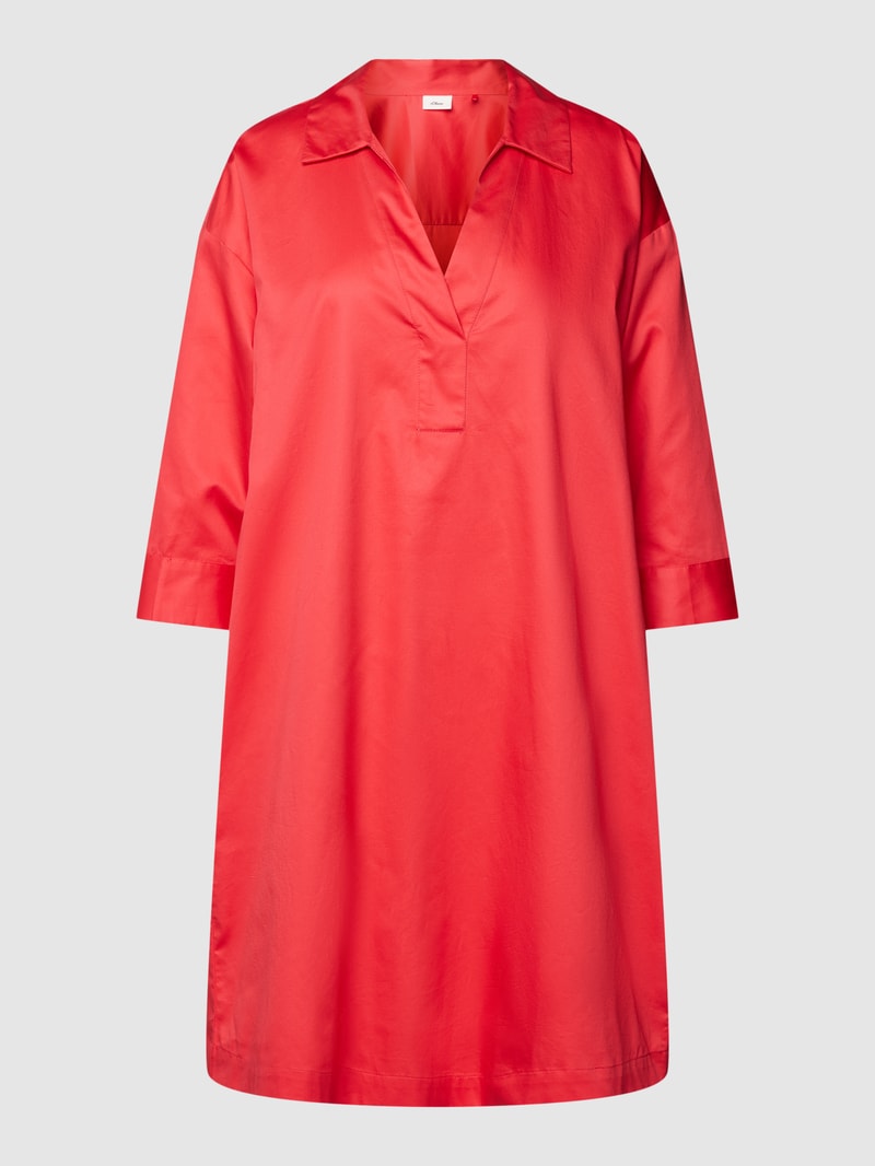 Minikleid mit seitlichen Eingrifftaschen in rot
