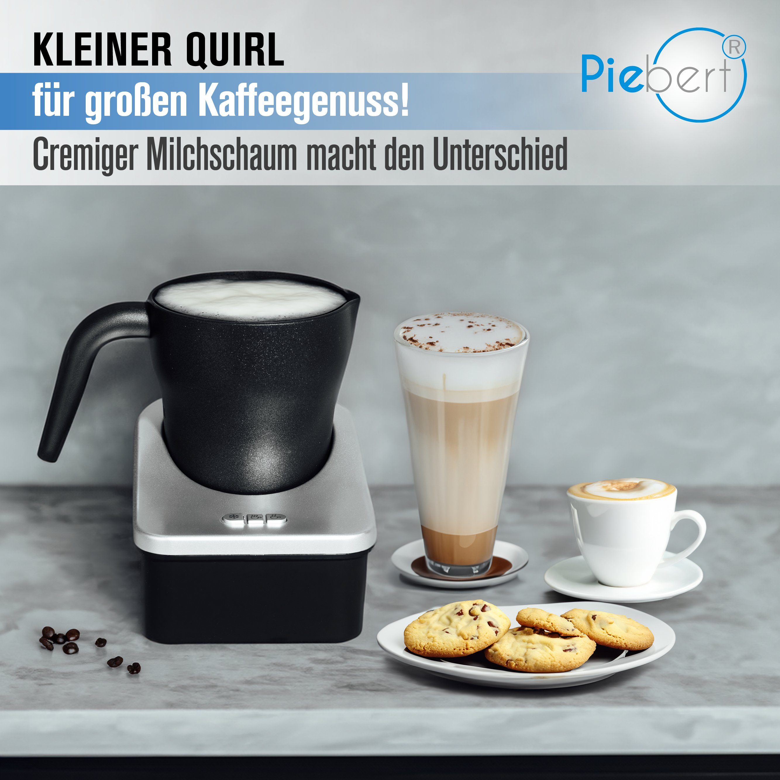 Piebert Milchaufschäumer 2x Quirl 39179 für Induktionsmilchaufschäumer kompatibel mit Clatronic