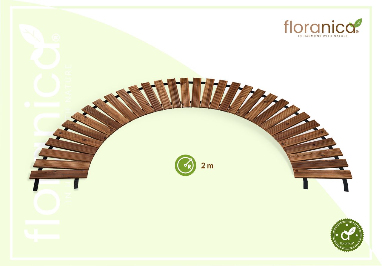 Pemicont Floranica Gartenweg Rollweg Garten Holz Holzweg Lärchenholz Gartenrollwege Trittstein für garten gehwegplatten gartenplatten balkon