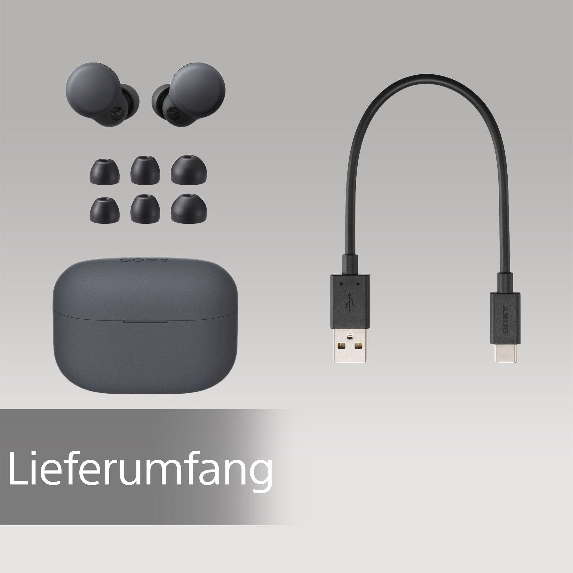 Sony LinkBuds S wireless In-Ear-Kopfhörer (Noise-Cancelling, True Wireless, Bluetooth, NFC, Noise Cancelling, Touch-Steuerung, 20 st. Akkulaufzeit)