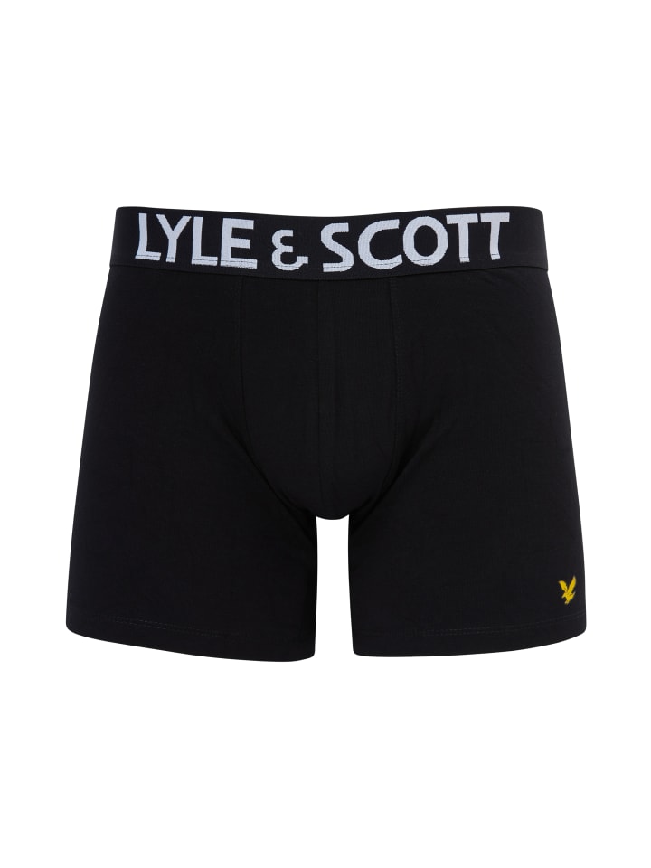 Lyle & Scott Trunks 3-Er Set in Schwarz/Weiß/Meliertes Grau günstig kaufen