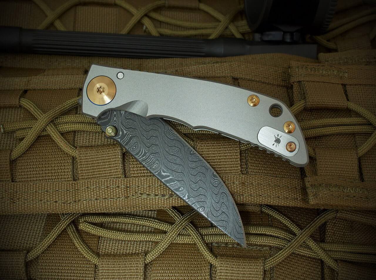 Spartan-Harsey Folder 3.25 Chad Nichols Damascus Bronze