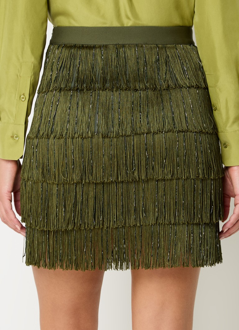 Spódnica mini z frędzlami MaxMara Garonna