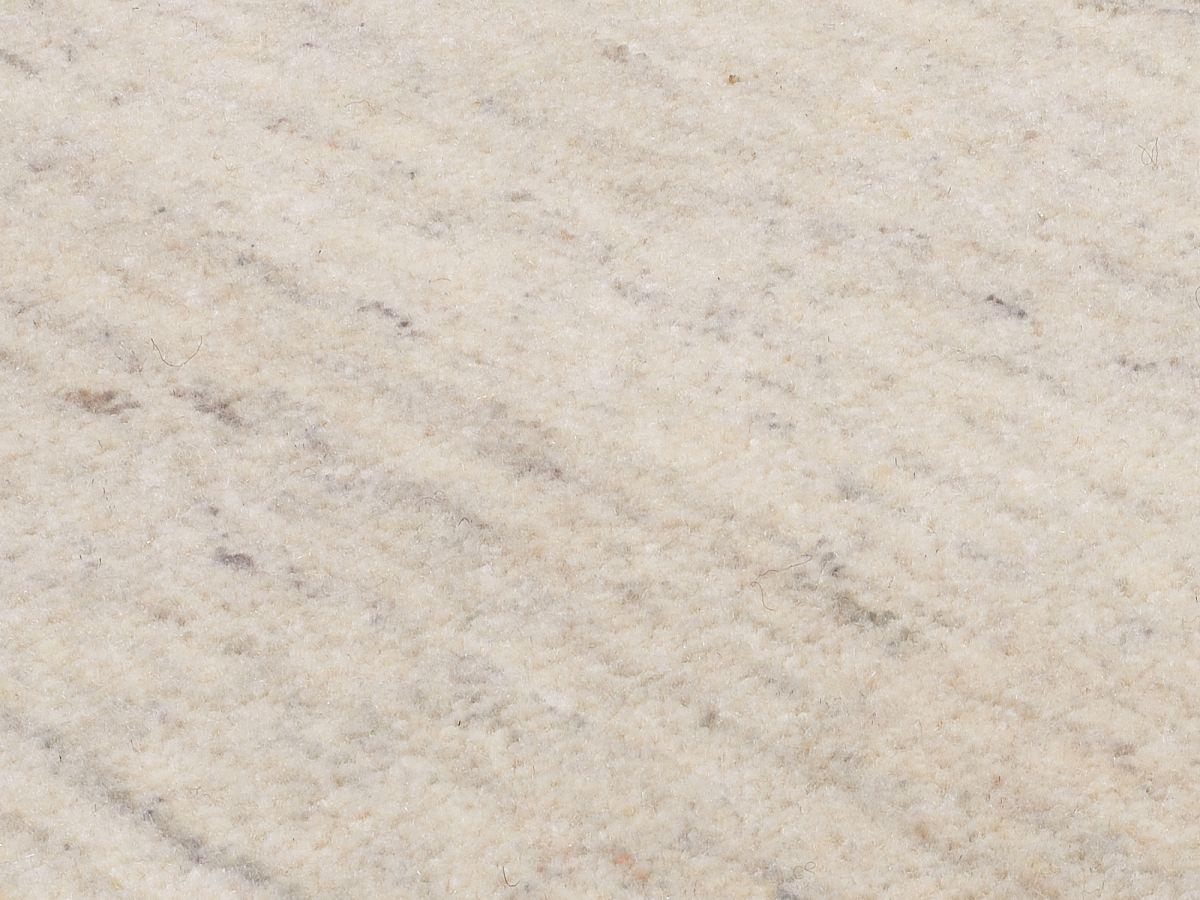 Handloom aus Indien Sadhana Hellgrau-Natur 170 x 240 cm