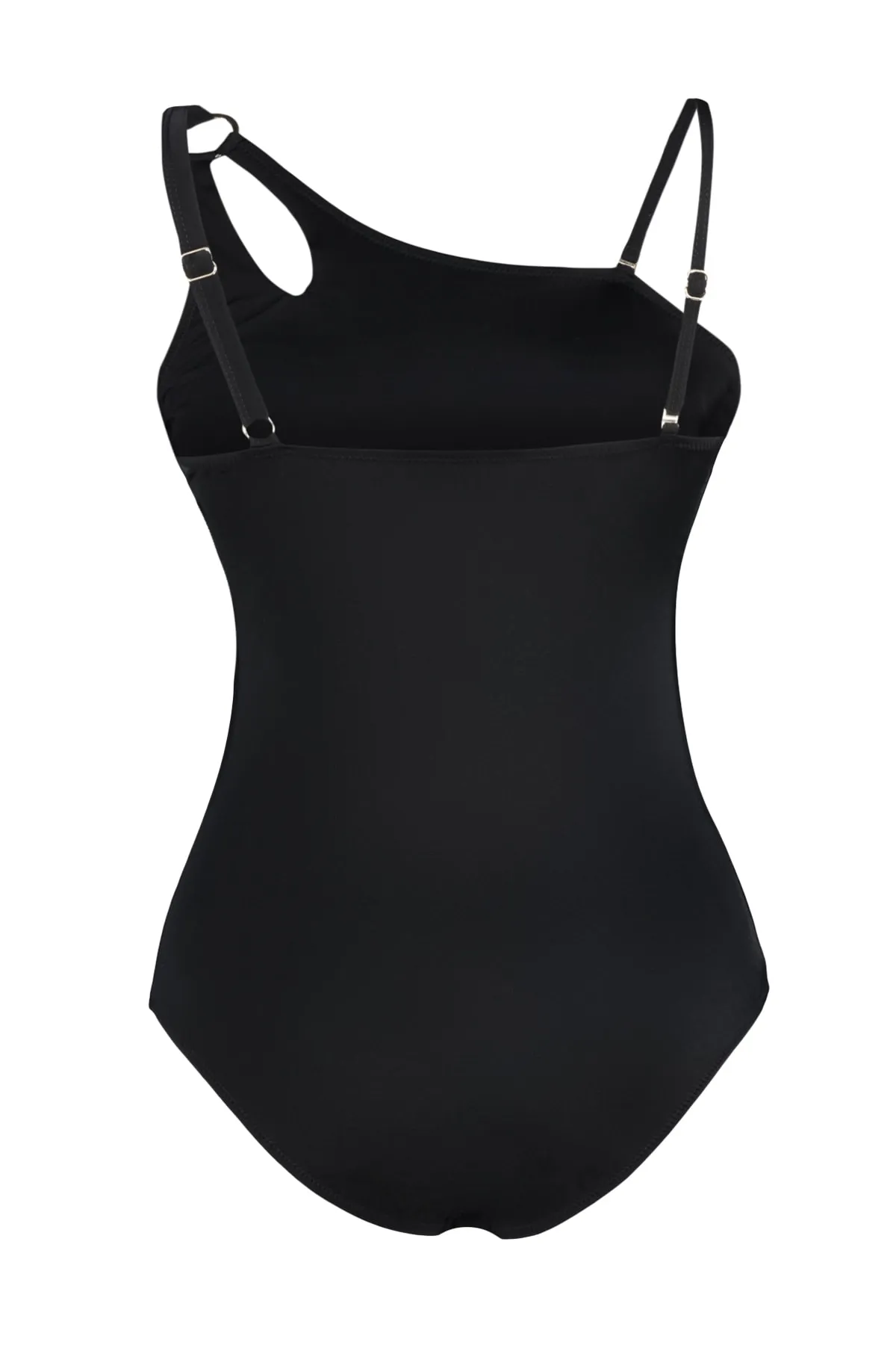 Trendyol Curve  Schwarzer One-Shoulder-Badeanzug TBSSS23AM00026