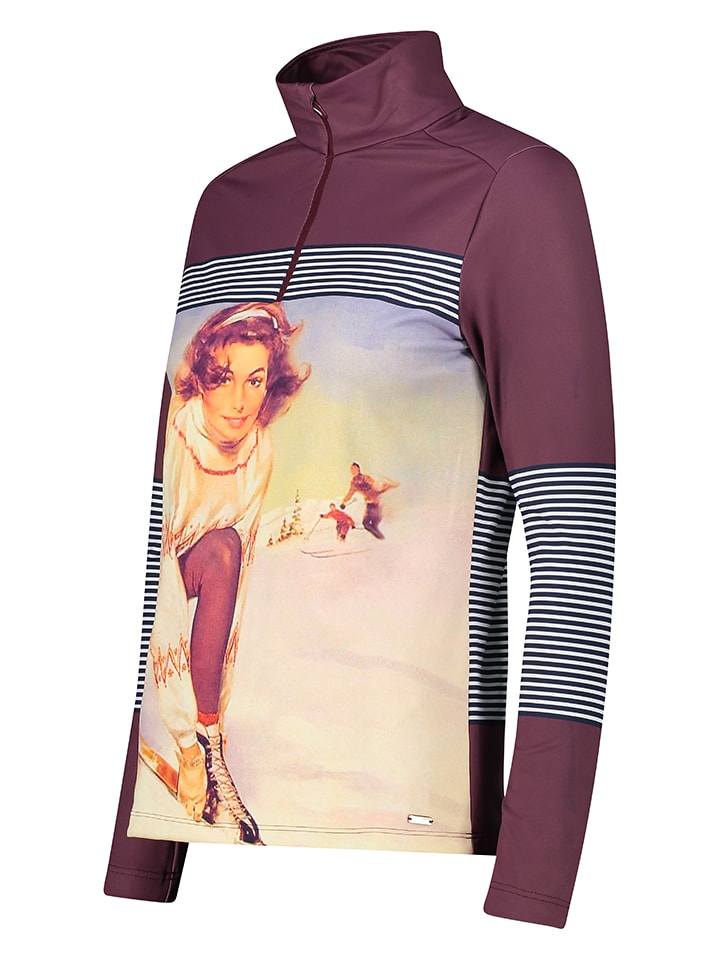CMP Fleecepullover in Pflaume/ Bunt günstig kaufen