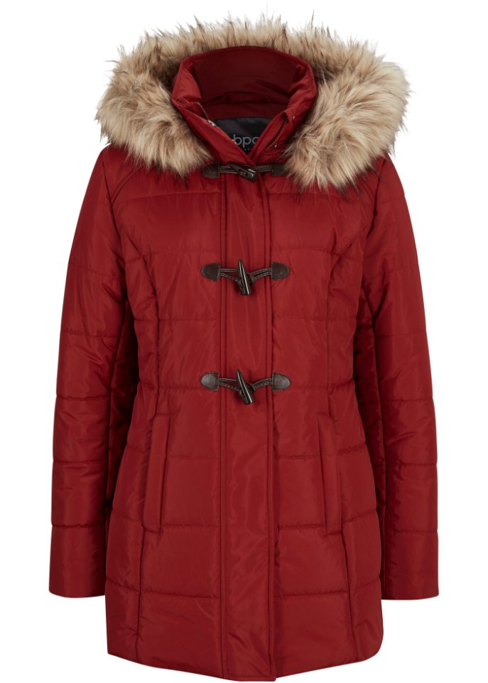 Duffle-Jacke mit Kapuze und Knebelknöpfen