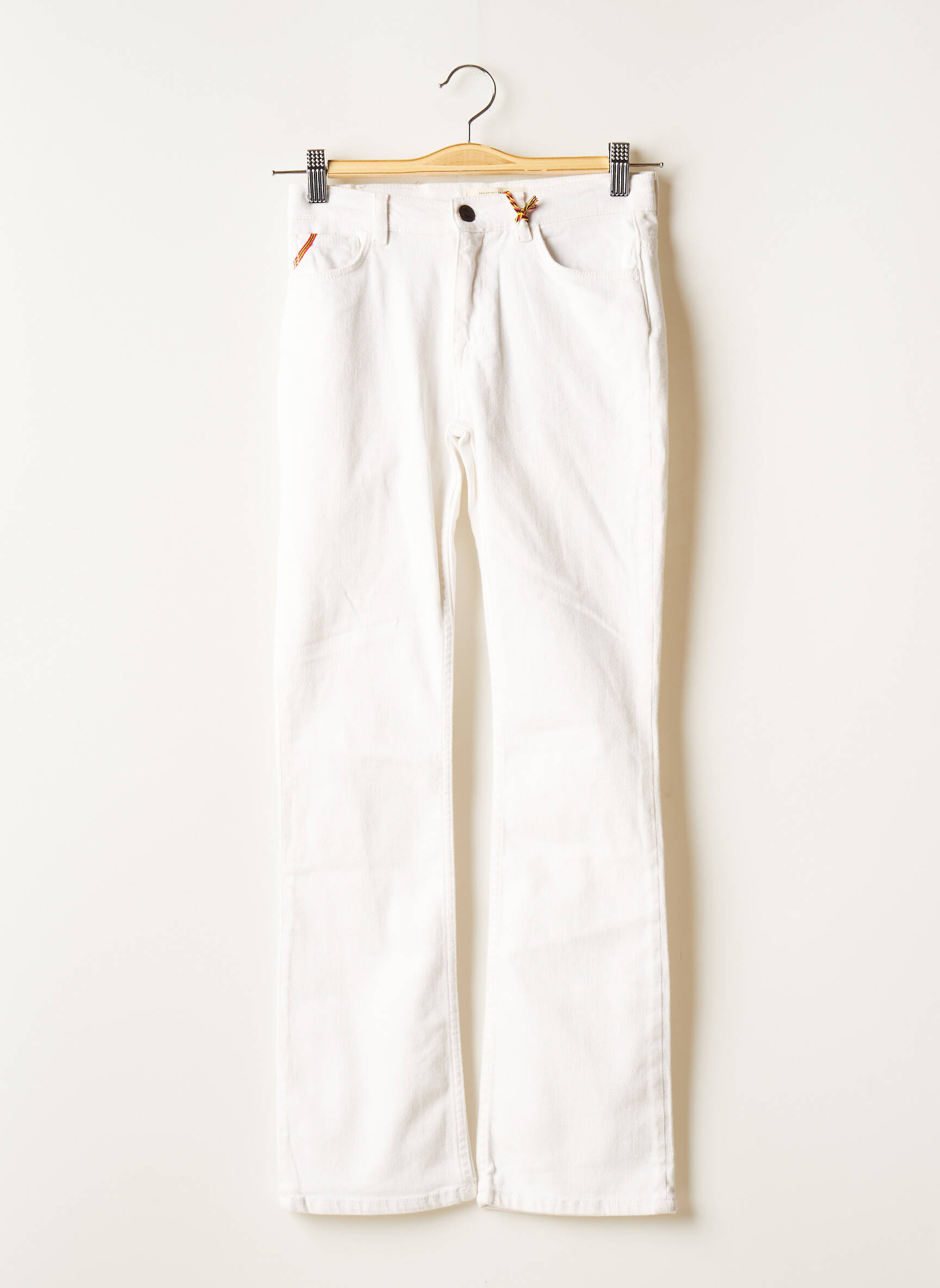 L Impeccable Marcel Pantalons Flare Fille couleur blanc