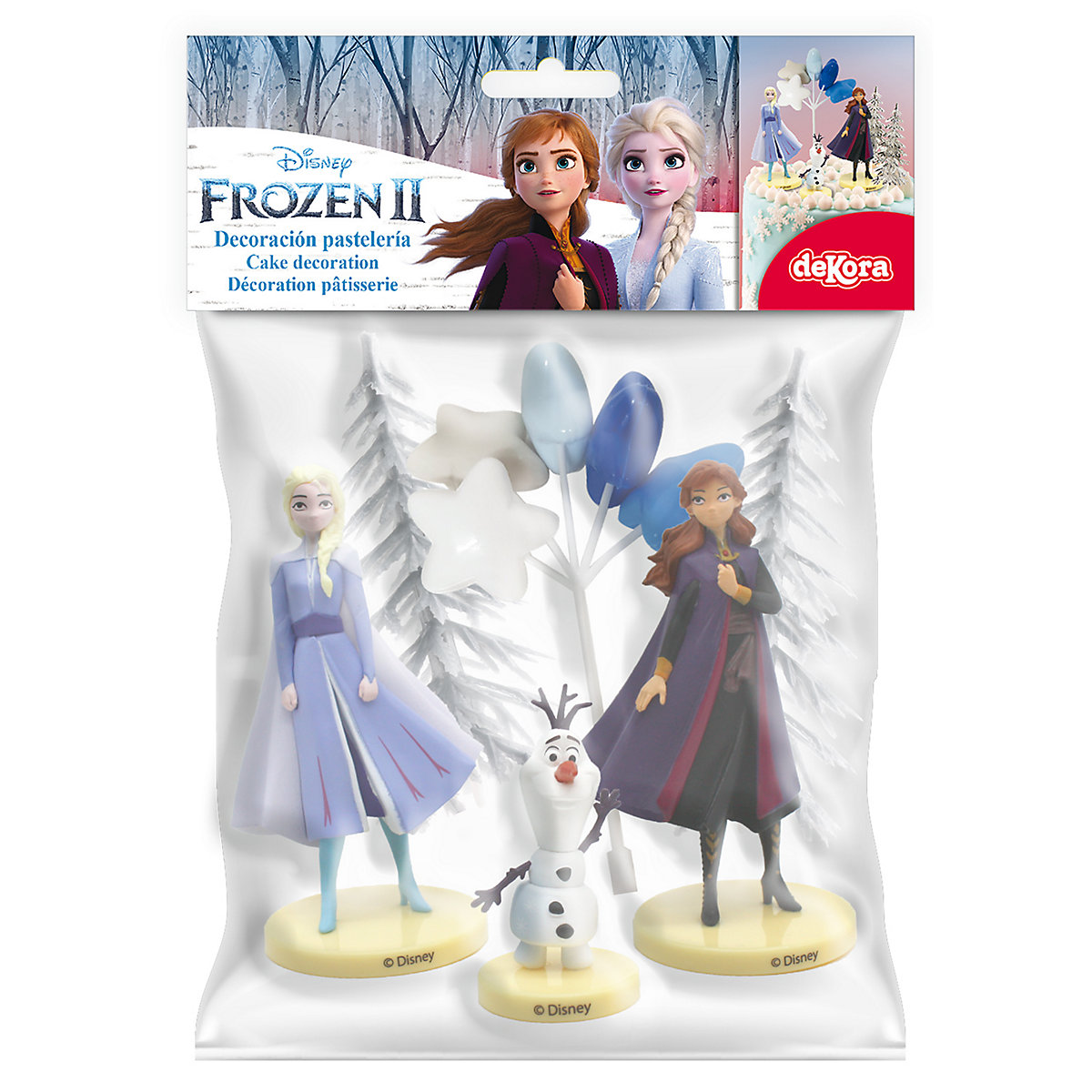Tortendeko Set Frozen, 6 Teile