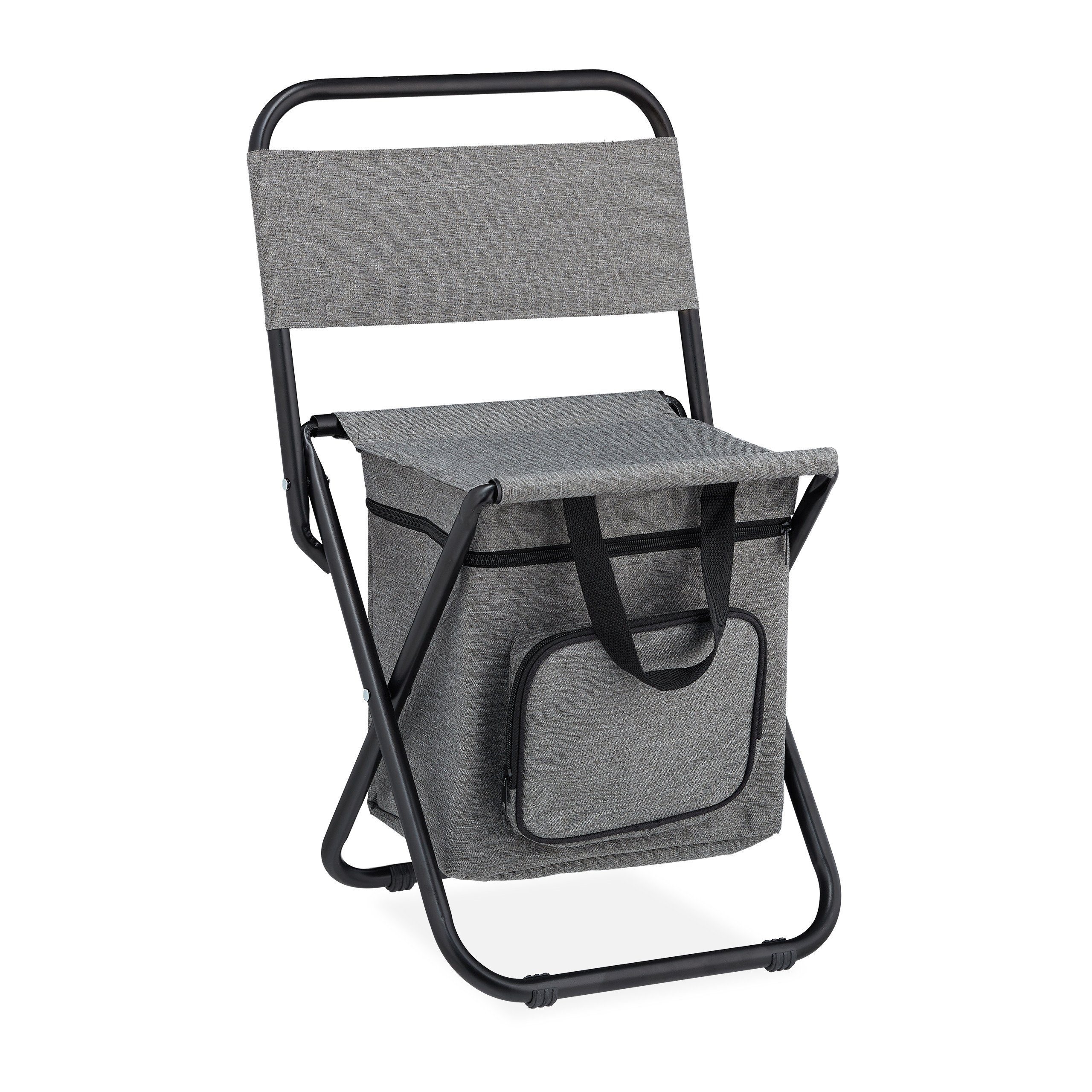 relaxdays Campinghocker Campinghocker mit Lehne
