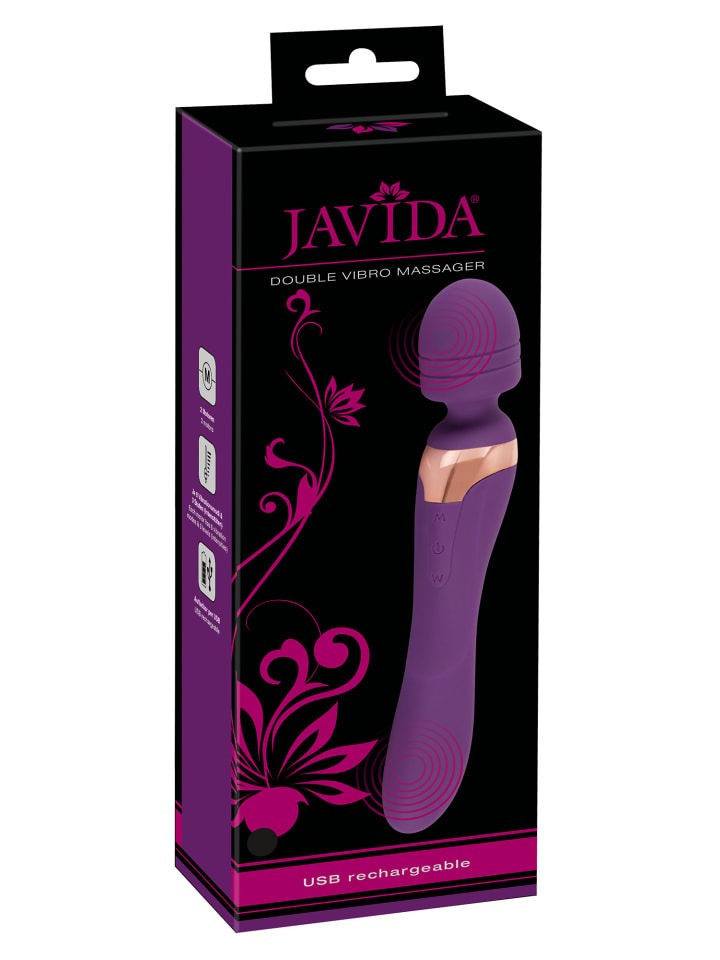 Javida Massagestab Double Massager in lila günstig kaufen 21,5 cm