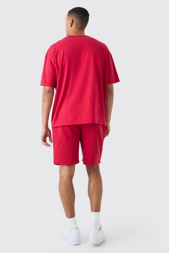 Oversize T-Shirt mit Applikation & Shorts