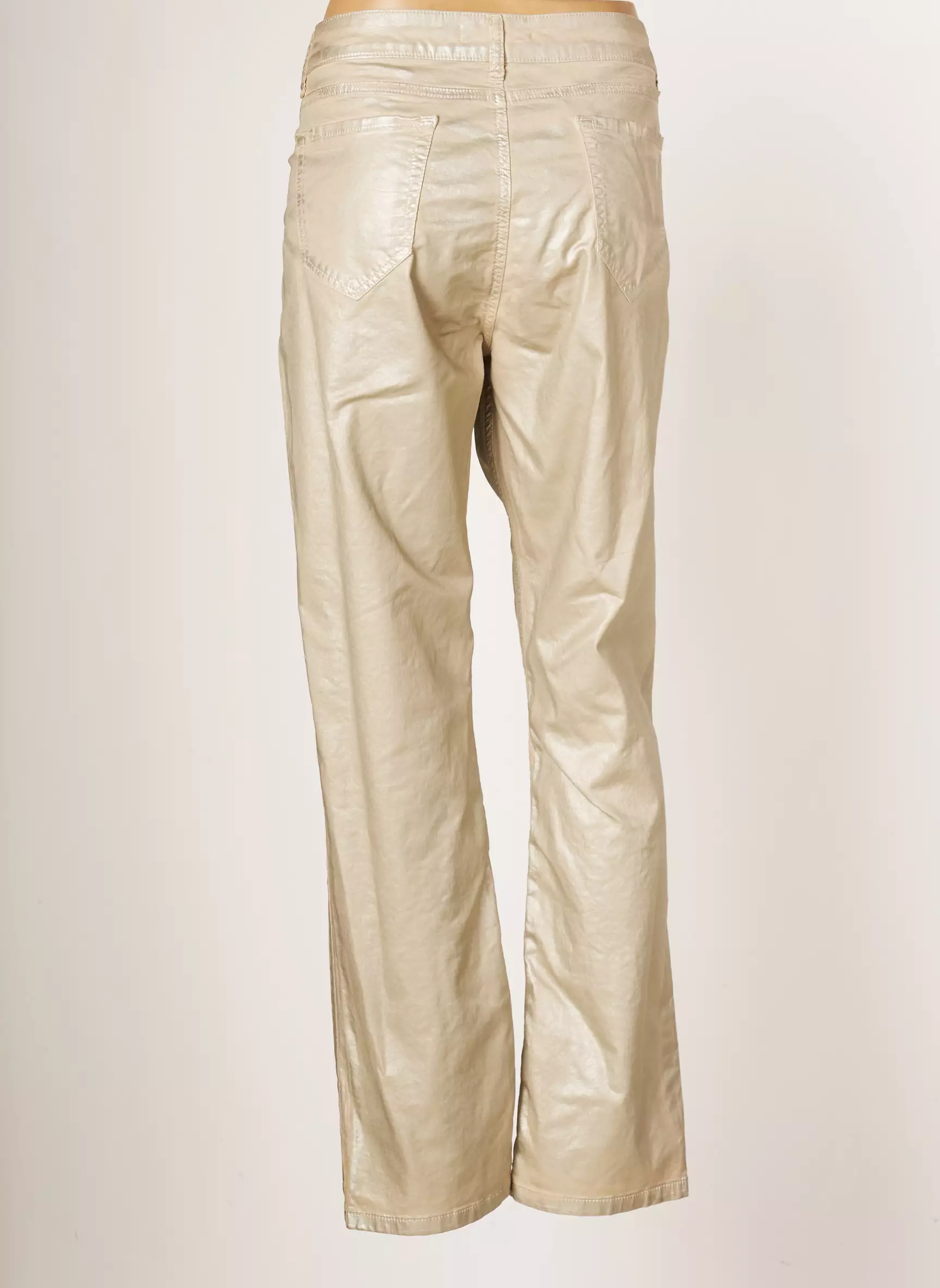 Lauren Vidal Pantalons Slim Femme couleur beige