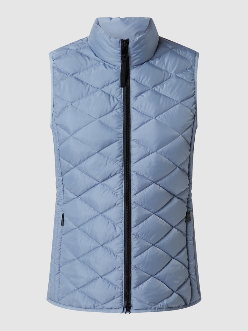 Steppweste mit Stehkragen in bleu