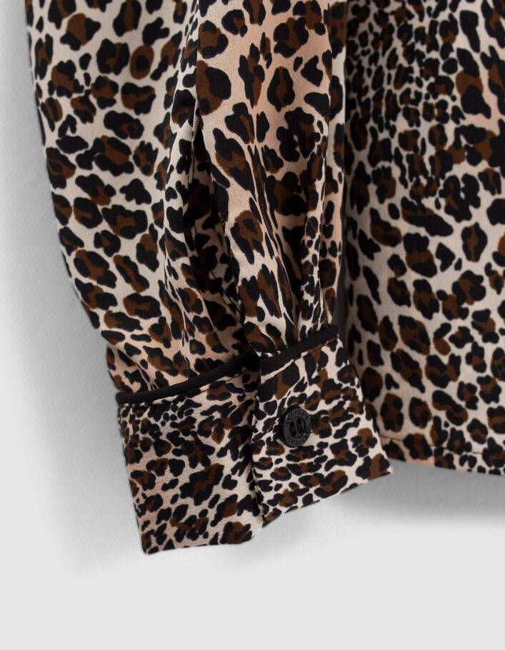 Chemise cognac imprimé baby leo Femme